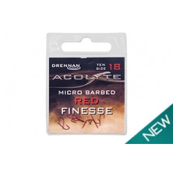 Acolyte Red Finesse Hooks Micro Barb
