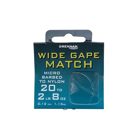 Drennan Wide Gape Match Barbless to Nylon