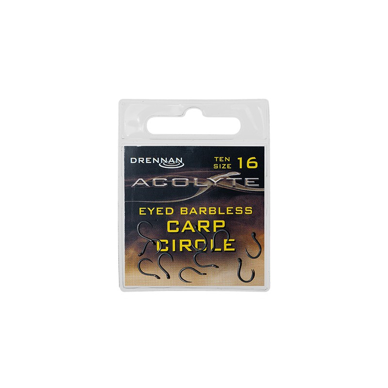 Drennan Acolyte Eyed Barbless Carp Circle Fishing Hooks