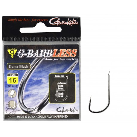 G-Barbless Gamma Black Spade End 15 pack