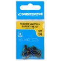 Cresta Feeder Swivels with safety bead