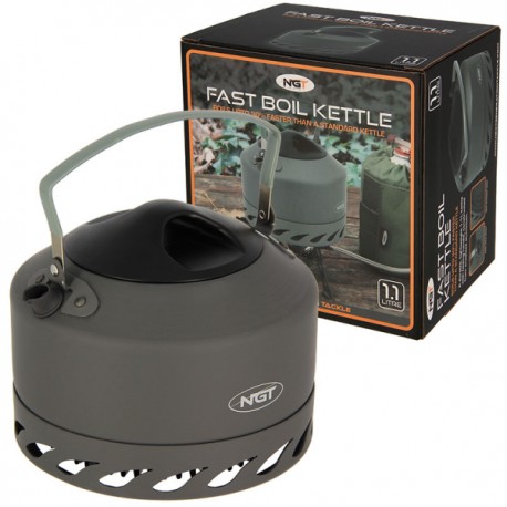 NGT Aluminium Outdoor Fast Burn Kettle - 1.1 litre Gun Metal