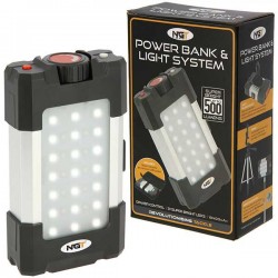 NGT 21 LED Light - 500 Lumen with USB Rechargable 10400mAh Battery and Powerbank