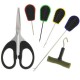 NGT 6pc Soft Grip Tool Set - 4 Needles, Braid Scissors and Knot Puller